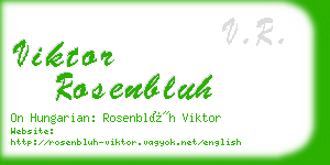 viktor rosenbluh business card
